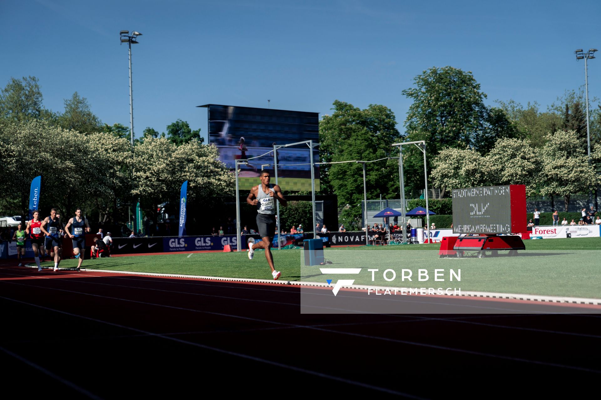 Malik Diakite (Hannover 96) ueber 1500m am 08.05.2022 beim Stadtwerke Ratingen Mehrkampf-Meeting 2022 in Ratingen